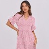 LEVEN SIXTEEN Trendy Ruffle Short Sleeve Summer Dress - 3 of 3