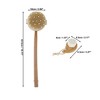 Unique Bargains Long Handle Bath Brush 16.73" Length Beige 1 Set - 4 of 4