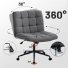 NicBex Adjustable Office Chair with Wheels,Modern Armless Computer Chair with Lumbar Support,Swivel Linen Desk Chair for Adult,Student - 4 of 4