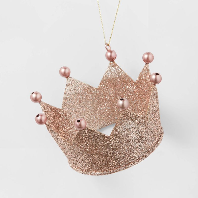 Metal Glitter Crown Christmas Tree Ornament - Wondershop™, 1 of 3