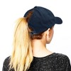 Nertpow Ponytail Baseball Hat Distressed Retro Washed Womens Twill - 2 of 4