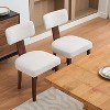 Modern Fabric Dining Chairs, Upholstered Kitchen Chairs with Hardwood Frame, Wood Legs, Nailhead Trim - 2 of 4