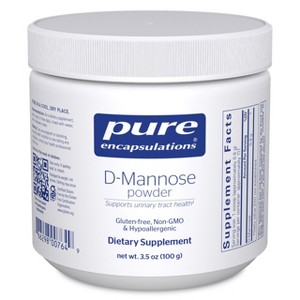 Pure Encapsulations D-Mannose Powder - for Urinary Tract Support - Urinary Tract Support & Bladder Health* - Easy Dissolve - Non-GMO & Vegan - 3.5 oz - 1 of 4