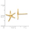 Black Bow Jewelry 13mm Polished Pencil Starfish Post Earrings in 14k Yellow Gold - 4 of 4