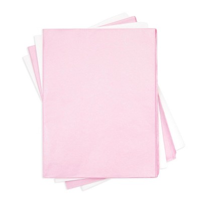 Sparkle and Bash 60 Sheets Pink & White Tissue Paper for Gift Wrapping Bags, Metallic Bulk Set