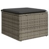 vidaXL 12 Piece Patio Sofa Set with Cushions Gray Poly Rattan - Gray Without table - 4 of 4
