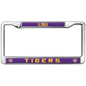 LSU Tigers Logo Full Size Standard License Plate Metal Frame - 1 of 4