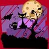 Men's Design By Humans Night Halloween moon By ChadiElHanchi T-Shirt - 2 of 4