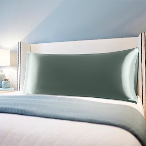 PiccoCasa Body Soft Silky Satin Smooth Machine Washable Envelope Closure Pillowcases 1Pc - 1 of 4
