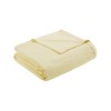100% Ring Spun Cotton Solid Bed Blanket, Liquid Texture Lightweight Breathable Blanket for Year Round Use - 4 of 4