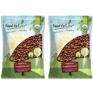 Organic Dry Roasted Almonds - Non-GMO, Unsalted, Vegan, Keto, Paleo, Kosher, Bulk, High in Protein, Dietary Fiber - 1 of 4