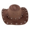 CTM Women's Western Ball Studded Trim Cowboy Hat - 4 of 4