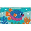 Jellybean Funny Fish Lips Doormat, 20" x 30" – Whimsical Ocean Accent Rug with Bold Fish Design for Indoor or Outdoor Entryways - 2 of 3