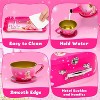 Skirfy 19PCS Kids Tea Party Set Includes Kettle, Princess Tea Time Toys Playset Kitchen Pretend Play Toy for 3-5 Years Old - 2 of 4