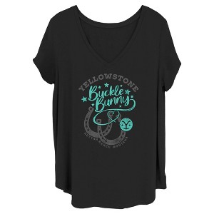 Women's Yellowstone Button Ranch Montana Buckle Bunny T-Shirt - 1 of 4