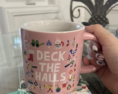 DECK THE HALLS CHRISTMAS PENGUINS' mug - 5 dollar mugs (5dms) ($5 mugs)