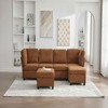 Resenkos U-Shaped 6-Seat Sectional, Configurable Modular Couch with Chaise and Storage Ottoman, - 4 of 4