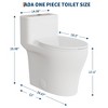 One Piece Toilet with 17.5" ADA Comfort Chair Height Seat, Compact Toilet Elongated Side Lever Flush 1.28 GPF, MAP 1000g Powerful Flush - 2 of 4