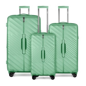 New York Xpress DQ-135 3PC Luggage with Spinner Wheels, Hardshell Expandable with TSA Lock, 20", 26", 30" - 1 of 4