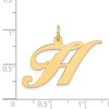 Black Bow Jewelry 14k Yellow Gold, Ella Collection, LG Fancy Script Initial Pendant A-W - 3 of 4