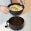 Itopfox Ramen Bowl Set with Chopsticks and Spoon, Microwave Pasta Cooker, College Dorm Essentials for Girls and Guys (Black) - 3 of 4