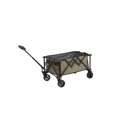 XINGHANZHENXUAN Garden Carts, Folding Wagon Cart with All Terrain Wheels, Adjustable Handle for Camping, Shopping, Sports, Fishing