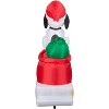 Peanuts Airblown Inflatable Snoopy in Dog Bowl Sleigh w/Woodstocks Scene Peanuts, 5 ft Tall - 3 of 4
