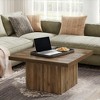 Gulches 31.5-Inch Square Coffee Table (Brown) Vintage Mid-Century Modern Engineered Wood Center/Cocktail Table for Living Room - 2 of 4