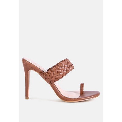 High Perks Woven Strap Toe Ring Sandals