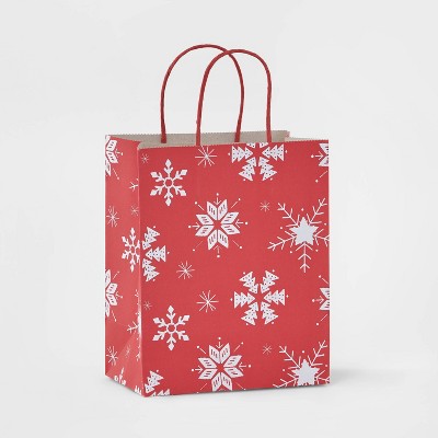 Snowflakes Cub Gift Bag Red/White - Wondershop™