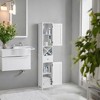 Scandinavian-Style Freestanding Tall Bathroom Cabinet with Shutter Doors & Drawer - 66.9" - White - 2 of 4