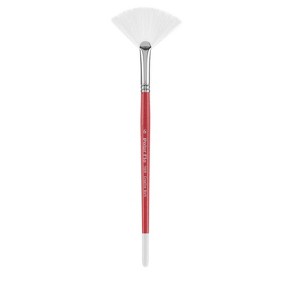 Creative Mark Polar Flo Professional Watercolor Brushes - Fan Assorted Size - Short Handle, Nickel-Plated Seamless Brass Ferrule - Art Paint Brushes - 1 of 4