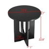 FONTOI Modern Coffee Table with Hollow Design, Wood-Textured Side Table for Both Home and Office, Black, 23.6"*23.8"*23.6" - 3 of 4
