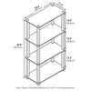 Furinno 4-Tier Multipurpose Display Rack Storage Shelving Unit with Square Tube Open Bookshelf,Amber Pine/Black - 3 of 4