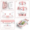 BabyBond Collapsible Baby Bathtub for Infants and Toddlers with Thermometer& 1 Soft Floating Cushion Portable Travel Baby Tub - 3 of 4