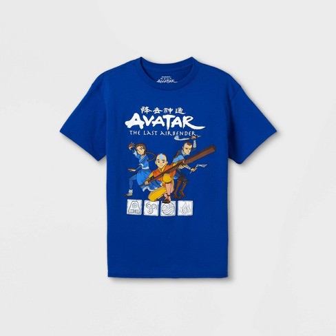 Boys Avatar The Last Airbender Short Sleeve Graphic T Shirt Blue Target - roblox last guest shirt