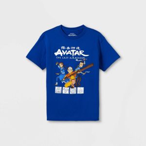 Boys Avatar The Last Airbender Short Sleeve Graphic T Shirt Blue Target - avatar roblox last airbender