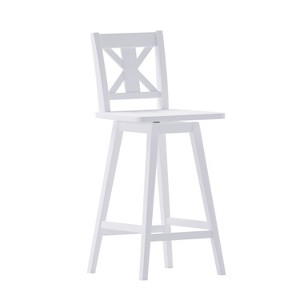 Taylor & Logan Gisella Swivel Barstool White - 1 of 4
