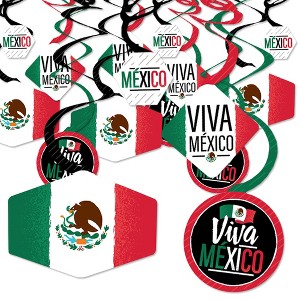 Big Dot of Happiness Viva Mexico - Mexican Independence Day Party Hanging Decor - Party Decoration Swirls - Set of 40 - 1 of 4