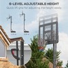 Sevobal Basketball Hoops Portable Basketball Hoop Height Adjustable with Shatterproof Backboard for Driveway and Gym, Black, 35.4"*23.6"*143.7" - 4 of 4