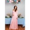 Pinkblush PinkBlush Petite Pink Solid Off Shoulder Maternity Maxi Dress - 4 of 4