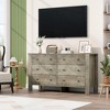 Garvee 6 Drawer Dresser for Bedroom, Modern Double Dresser Organizer with Storage Drawers, Wooden Chests of Drawers for Bedroom, Entryway, Hallway - 3 of 4