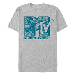Men's MTV Tropical Leaves Logo T-Shirt - 1 of 4