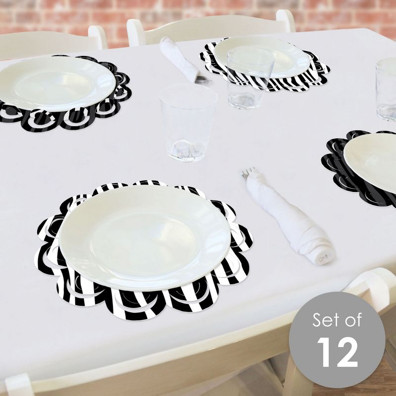 Big Dot of Happiness Zebra Print - Safari Party Round Table Decorations - Paper Chargers - Place Setting For 12, 2 of 9