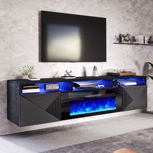 AMERLIFE Floating TV Stand with 40" Electric Fireplace - 1 of 4