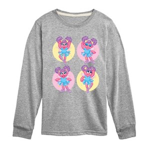 Boys' - Sesame Street - Abby Grid Long Sleeve Graphic T-Shirt - 1 of 3