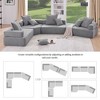 NicBex Couches for Living Room 56" Lounge Frame for Oversized Modular U-Shaped Sectional Sofa Boucle Floor Convertible Compressed Couch - 4 of 4