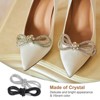 Unique Bargains Drawstring Bling Rhinestone Shoe Laces for Shorts Sneakers 4 Pcs White & Black - 3 of 4