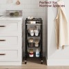 4 Tier Kitchen Storage Cart With Pull Out,Rolling Cart With Wheels - 2 of 4