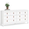 HomeStock Madrid 8 Drawer Double Dresser, White - 4 of 4